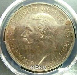 PCGS MS64 Gold Shield-Great Britain 1935 George V Silver One Crown Choice BU