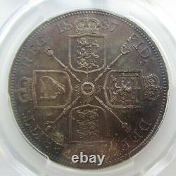 PCGS MS65 Great Britain UK 1887 Victoria Silver Coin Double Florin 2 Florin