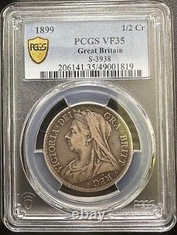 Pcgs 1/2 crown 1899 Great Britain VF 35
