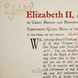 Queen Elizabeth II Signed Document OBE Royal Military RAF The Crown Dowton Abbey