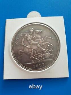 Queen Victoria Crown 1887 Silver