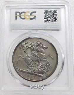 RARE Great Britain 1887 Queen Victoria Crown Silver Coin PCGS PR63