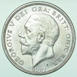 Rare 1928 George V Wreath Crown, British Silver Coin Only 9034 Struck Ef