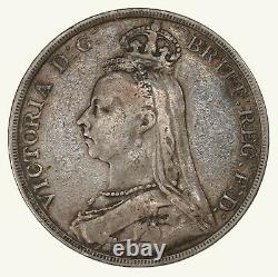 Raw 1889 Great Britain Crown Silver UK Coin