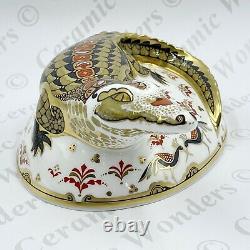 Royal Crown Derby'Crocodile' Paperweight (Boxed) Gold Stopper