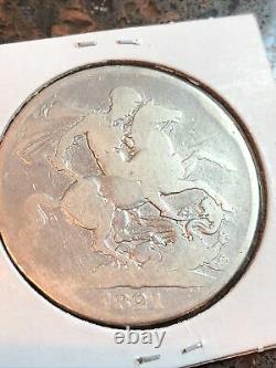 SASA 1821 Great Britain One Crown SECUNDO. 925 Silver Coin 5 Shillings