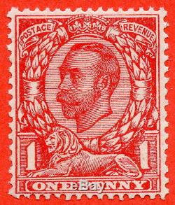 SG. 350 a N13 (1) f. 1d Scarlet. NO CROSS ON CROWN. A very fine UNMOUNTED MINT