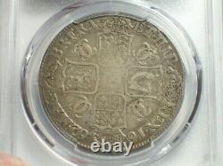 Silver 1662 Great Britain Crown KM#417.1 Rose PCGS VG-10 SN2865