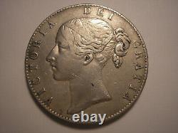 Silver, 1844 Crown, Queen Victoria II, KM# 741, Great Britain