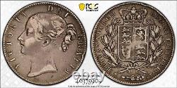 Silver 1845 Great Britain Crown KM#741 PCGS VF-30 S-3882 SN3905
