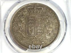 Silver 1845 Great Britain Crown KM#741 PCGS VF-35 S-3882 SN3670
