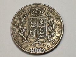 Silver 1847 Great Britain Crown KM#741 VF SN2063