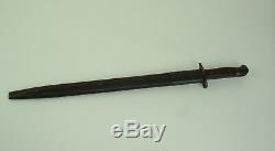 Sword Bayonet & Leather Scabbard Sheath Mangrovite 42 1907 Crown Mark B6E'11