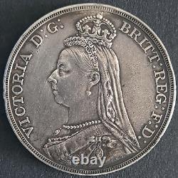 Victoria, Crown, 1889, Silver, Extremely Fine, Beautiful Coin