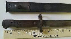 Vintage 1907 Wwi Wilkinson Bayonet With Crown Hallmark And Scabbard