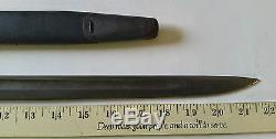 Vintage 1907 Wwi Wilkinson Bayonet With Crown Hallmark And Scabbard