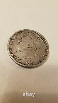 Vintage Rare 1821 Uk Great Britain George IV Georgius IIII Crown Silver Coin