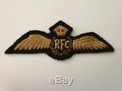WW1 RFC Pilot Wing Canadian made, Red crown with Brown wreath