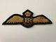 Ww1 Rfc Pilot Wing Canadian Made, Red Crown With Brown Wreath