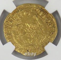 (1628 1629) Couronne d'or Grande-Bretagne Roi Charles I Tour de la Monnaie Pièce Ngc Au 53