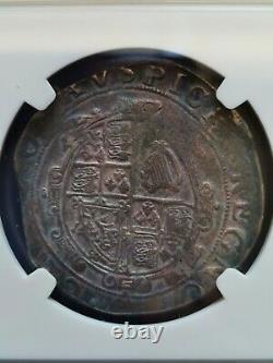 1641-1643 Grande-bretagne 1/2 Demi Couronne Argent Coin King Charles I Ngc F-détails