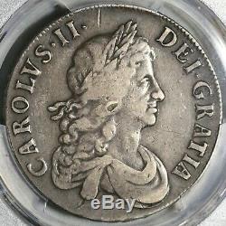 1668 Pcgs Vf Det Charles II Couronne Angleterre Grande-bretagne Silver Coin (20041302c)
