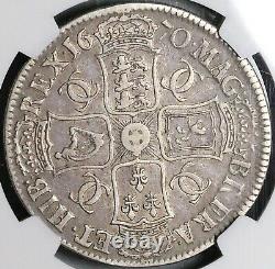 1670 NGC VF 30 Couronne de Charles II Rare Angleterre Grande-Bretagne Pièce de monnaie (23041101C)