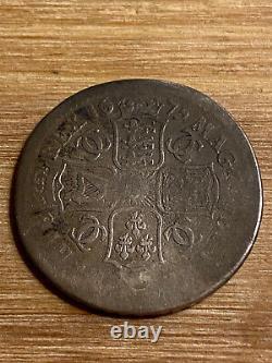 1675 Grande-bretagne Demi-crown Argent Pièce Roi Charles II Rare Question