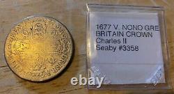 1677 Grande Britaine Crown Charles II Km#435