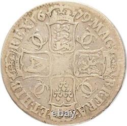1679 Royaume-Uni Angleterre Grande-Bretagne Couronne en argent KM# 445.1 ou Davenport #3776B
