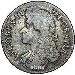 1687 Couronne James II Pièce D’argent Britannique