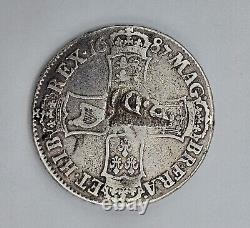 1687 Grande-Bretagne Angleterre James II Couronne Pièce Rare en Argent