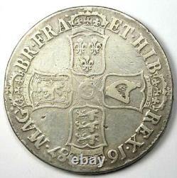 1687 Grande-bretagne Angleterre James II Crown Coin Vf / Xf Détails Rares