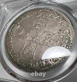 1687 Great Britain Crown Pcgs Ms62 S-3407 Tertio Edge Silver Coin James II