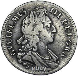 1696 Couronne William III Pièce D'argent Britannique Nice