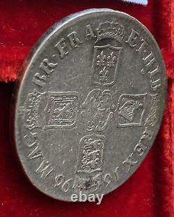 1696 Grande-bretagne Grande Couronne Argent Troisième Buste William 111