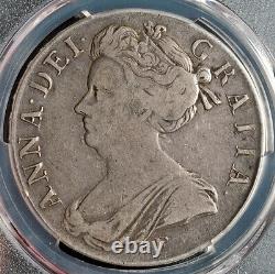1707, Grande-bretagne, Reine Anne. Pièce De Monnaie De Couronne D’argent. Edimbourg Menthe! Pcgs Vf-30