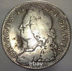 1746/5 Grande-Bretagne George II LIMA Demi-couronne en argent Pièce de monnaie en argent 3M