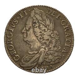 1746 Grande-Bretagne George II LIMA Demi-couronne en argent Pièce en argent VF30 Dét AnacsLL