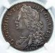 1746 Grande-bretagne Uk George Ii 1/2 Couronne Lima Coin W Espagnol Silver Ngc I87143