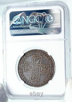 1746 Grande-bretagne Uk George II 1/2 Couronne Lima Coin W Espagnol Silver Ngc I87143