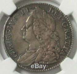 1746 Lima Argent Grande-bretagne Crown King George II Coin Ngc Très Fine 30