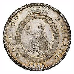 1804, Grande-bretagne, George Iii. Silver Bank Dollar (5 Schillings) Pièce. Ngc Au+