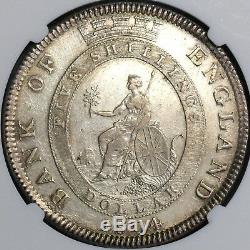 1804 Ngc Au 53 George III 5 Shillings Dollar Grande-bretagne D'argent (de 18073103c)