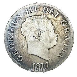 1817 Grande-Bretagne George III (1/2) Demi-couronne Pièce en argent Km #667 #2