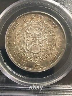 1817 Grande-bretagne Bull Head Half Crown Pcgs Au 50 Silver Coin George III King