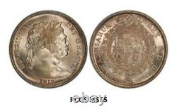 1817 Grande-bretagne Une Moitié 1/2 Cr Silver Crown Coin George III Pcgs Ms 65 Gem