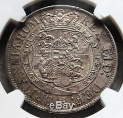 1818 Argent Grande-bretagne 1/2 Crown King George III Coin Ngc A Propos Unc 58