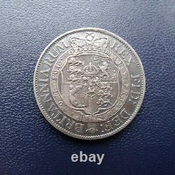1819 Demi-couronne Coin Roi George Iii. 925 Argent. Pièces Britanniques