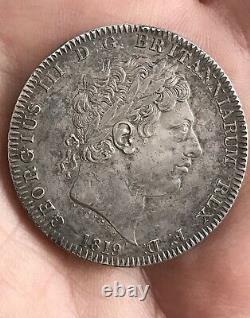 1819 Grande-bretagne Georgius III Pièce D'argent Couronne LIX